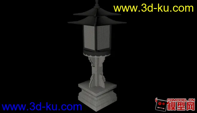 宫灯 石柱灯模型的图片1