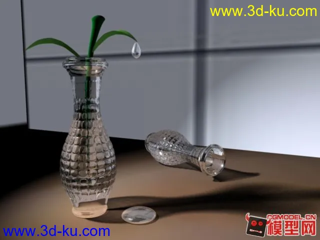 透明玻璃花瓶模型的图片1