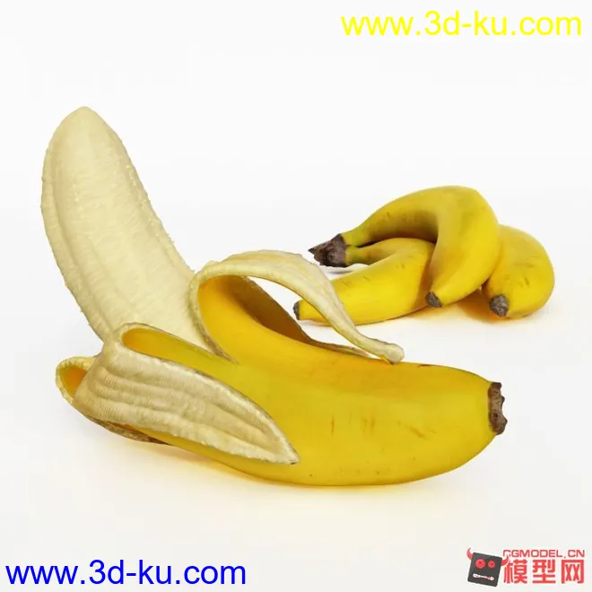 C4D带贴图高模 香蕉_西红柿_苹果_玉米模型的图片4