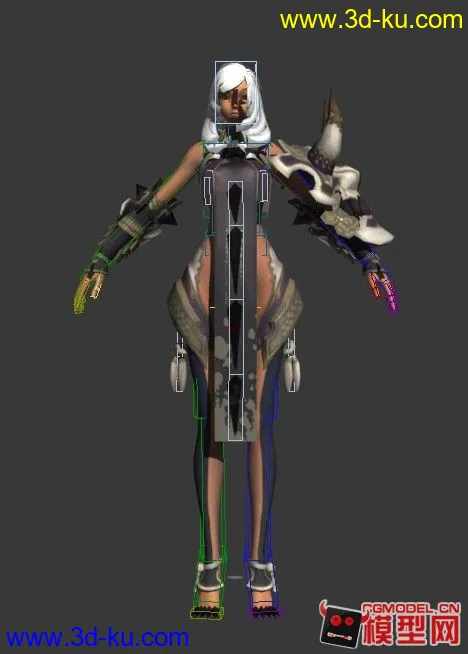 剑灵女角色+装备带 已绑定bip骨骼咯(7.5m)模型的图片2