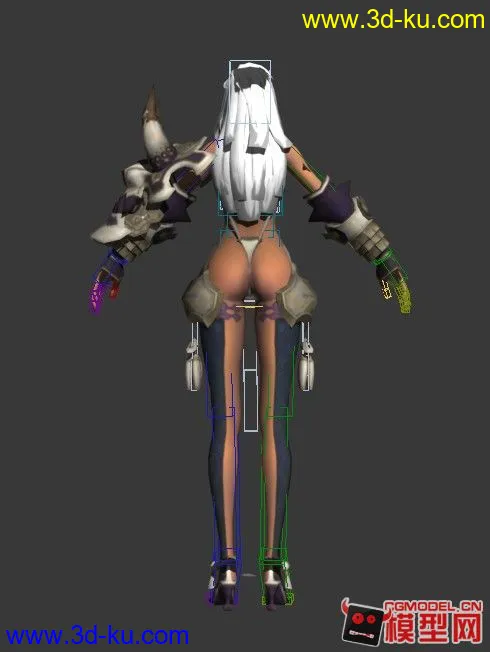 剑灵女角色+装备带 已绑定bip骨骼咯(7.5m)模型的图片3