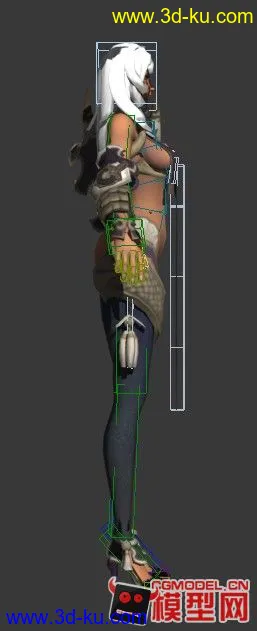 剑灵女角色+装备带 已绑定bip骨骼咯(7.5m)模型的图片4
