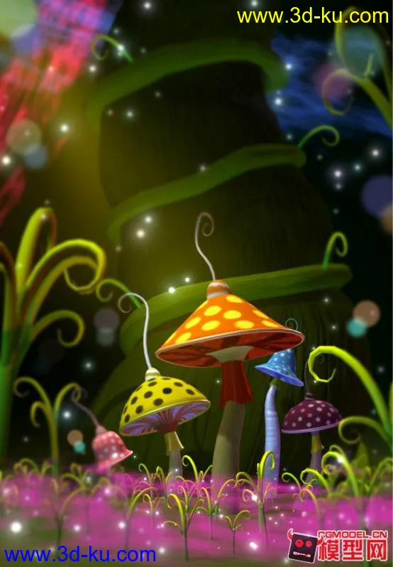 蘑菇场景模型的图片1