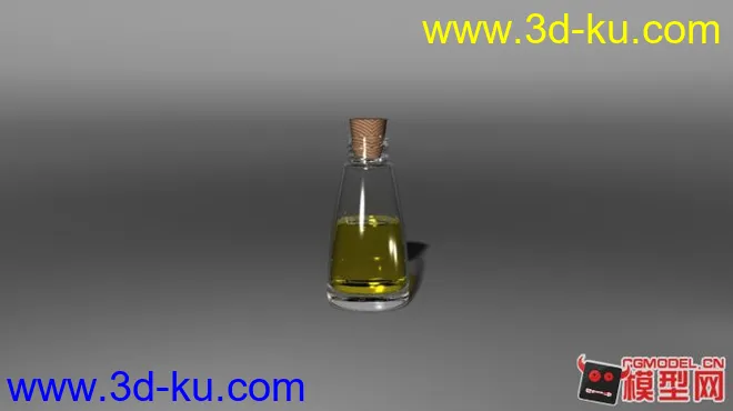漂亮精致的油瓶子，有简单的绑定 里面的油可以做动画哦！！！模型的图片1