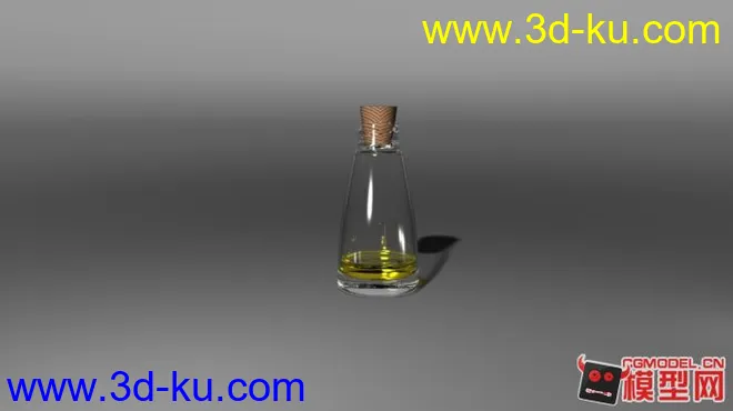 漂亮精致的油瓶子，有简单的绑定 里面的油可以做动画哦！！！模型的图片4