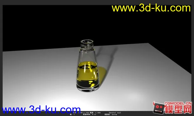 漂亮精致的油瓶子，有简单的绑定 里面的油可以做动画哦！！！模型的图片8