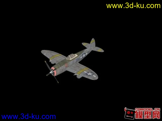 Fbx格式 WWII P47 Thunderbolt模型的图片4