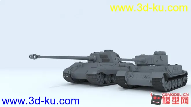 虎王坦克，渣作模型的图片1