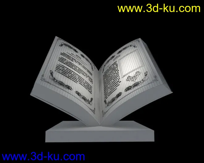 欧式书本雕塑装置模型的图片4