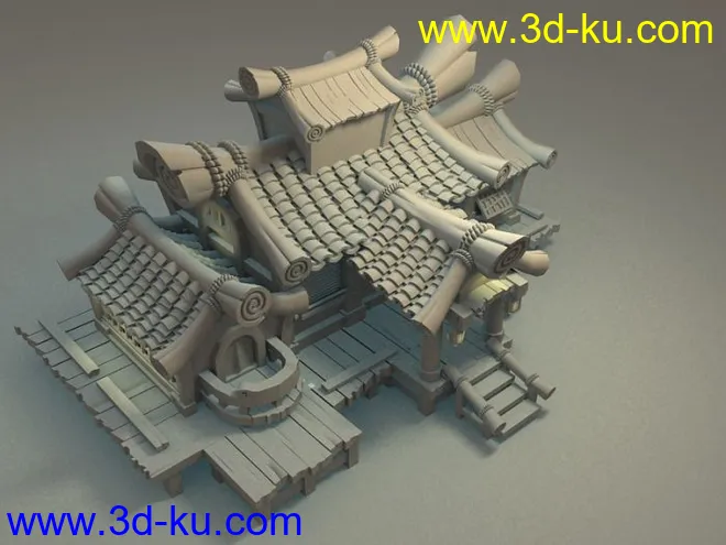 Q版建筑模型，房子的图片3