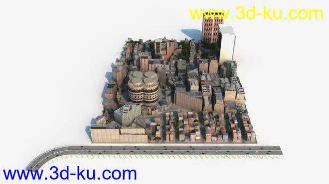 景观建筑鸟瞰模型的图片28