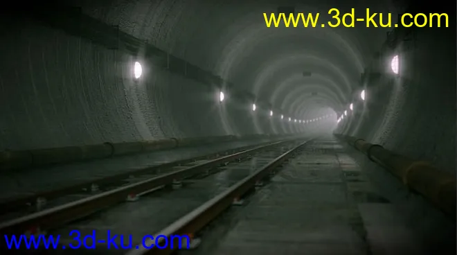 blender写实地铁隧道模型的图片1