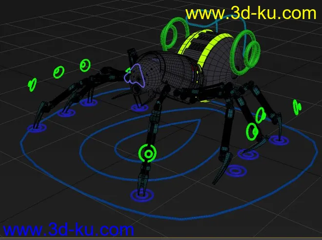 机械蜘蛛-简单绑定，适合初学者研究模型的图片1