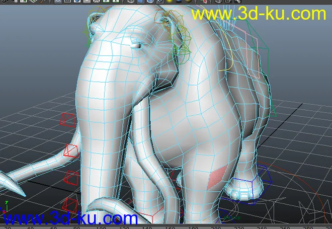 冰河世纪角色猛犸象的绑定文件模型的图片2