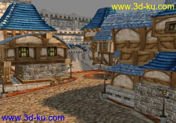 游戏场景经典网游《魔兽世界》暴风城场景3D模型的图片1
