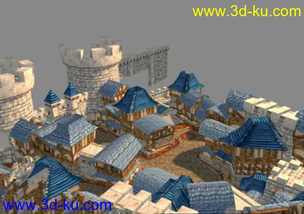 游戏场景经典网游《魔兽世界》暴风城场景3D模型的图片4