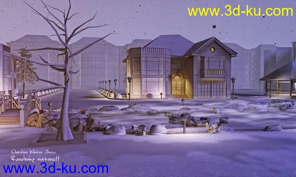 冬季雪景模型的图片1