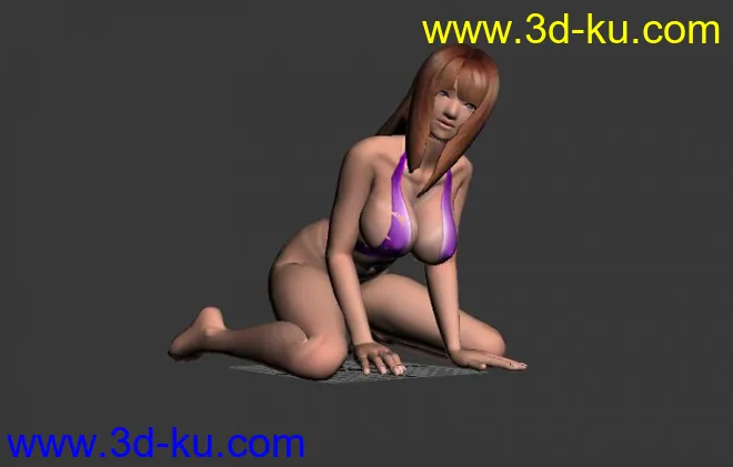 性感泳装大美女（MAX maya obj)免费模型的图片1