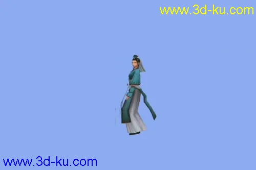 剑网三 J3模型02 纯阳女 蒙皮动画呈高丽帖图的图片1