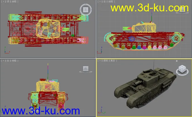 [全套军事模型]重型坦克系列独立分包Obj+贴图+MAX2012下载（不断更新）的图片3