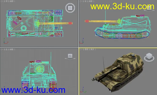 [全套军事模型]重型坦克系列独立分包Obj+贴图+MAX2012下载（不断更新）的图片6