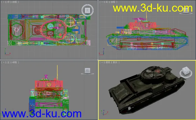 [全套军事模型]重型坦克系列独立分包Obj+贴图+MAX2012下载（不断更新）的图片7