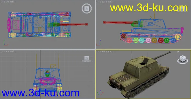 [全套军事模型]重型坦克系列独立分包Obj+贴图+MAX2012下载（不断更新）的图片12