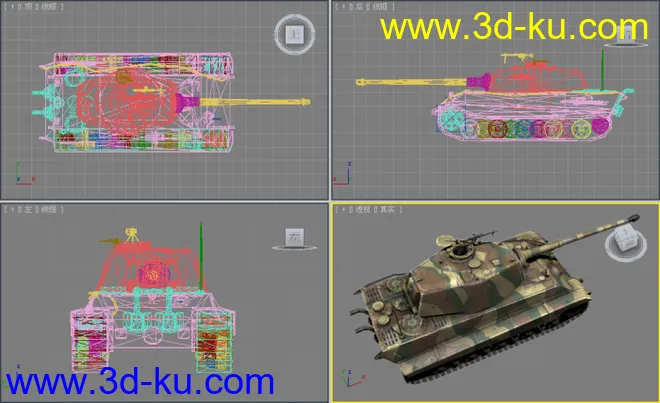 [全套军事模型]重型坦克系列独立分包Obj+贴图+MAX2012下载（不断更新）的图片13