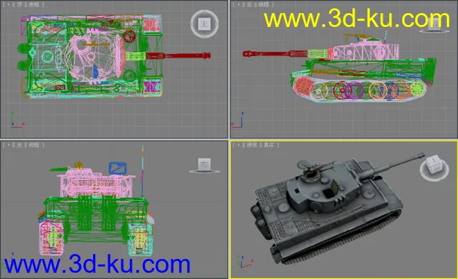 [全套军事模型]重型坦克系列独立分包Obj+贴图+MAX2012下载（不断更新）的图片14
