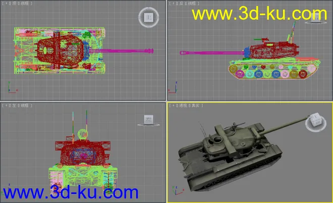 [全套军事模型]重型坦克系列独立分包Obj+贴图+MAX2012下载（不断更新）的图片16