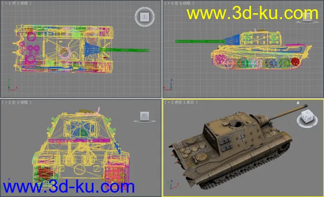 [全套军事模型]重型坦克系列独立分包Obj+贴图+MAX2012下载（不断更新）的图片18