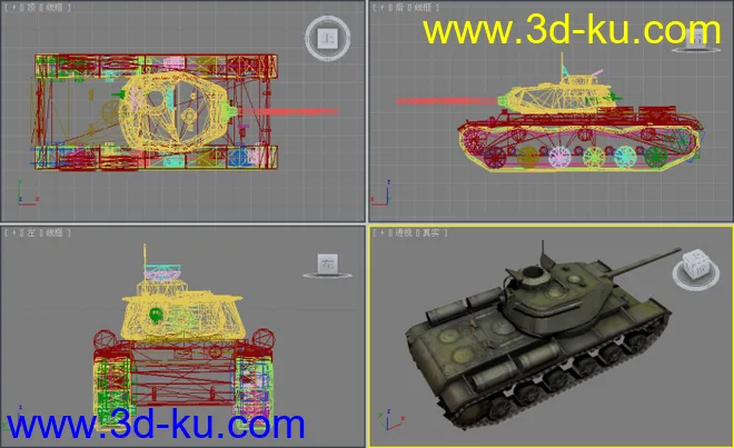 [全套军事模型]重型坦克系列独立分包Obj+贴图+MAX2012下载（不断更新）的图片21