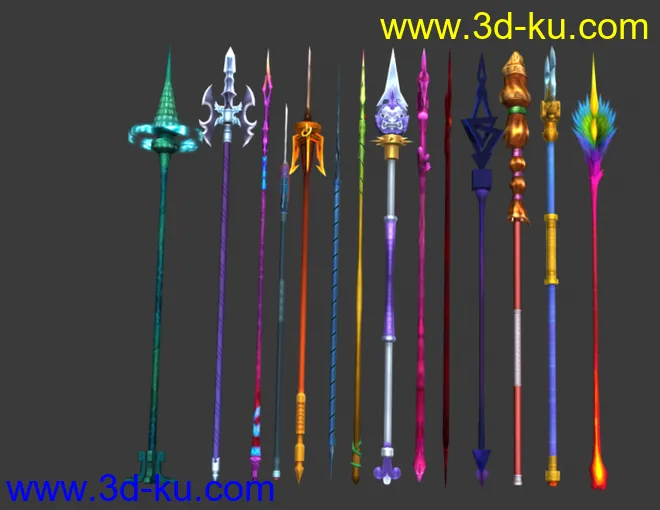 剑5的两套武器 ，小蛮的武器和龙幽的武器合集模型的图片4