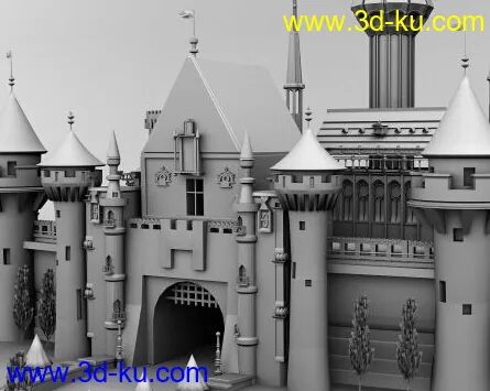 城堡建筑场景模型的图片1