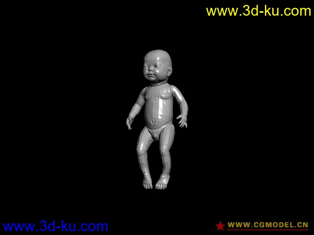 【新手适用】素体男/女/婴儿模型，未光滑、标准站立的图片5