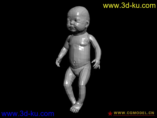 【新手适用】素体男/女/婴儿模型，未光滑、标准站立的图片6