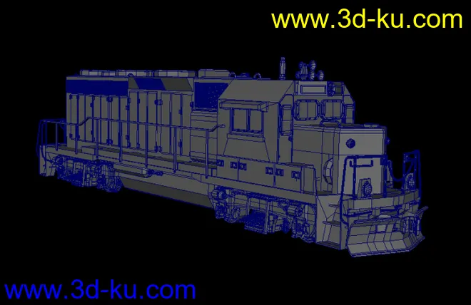 火车 无材质模型的图片1
