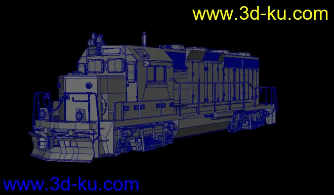 火车 无材质模型的图片2
