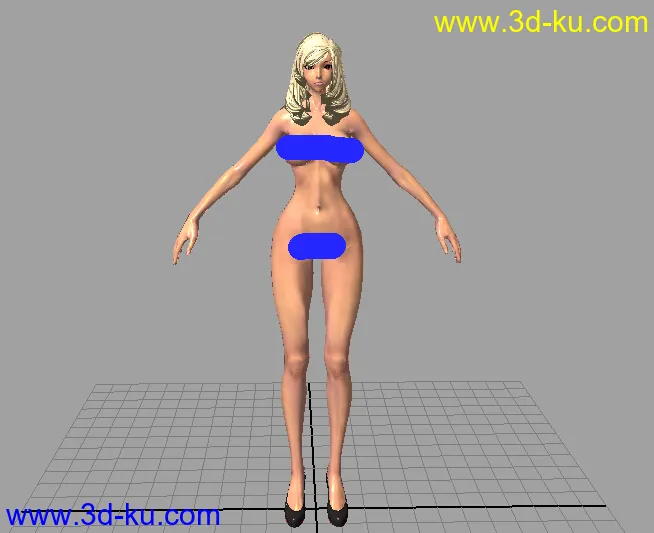 超性感女模maya max obj模型的图片2
