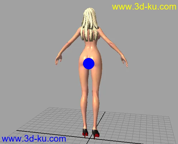 超性感女模maya max obj模型的图片3