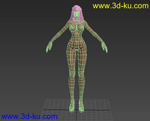 超性感女模maya max obj模型的图片4