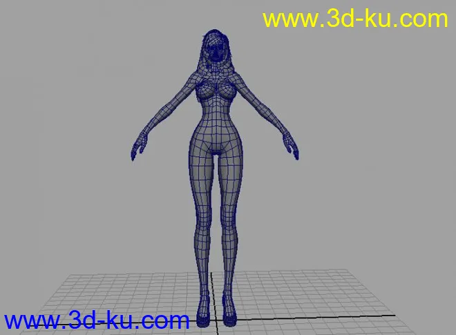 超性感女模maya max obj模型的图片5