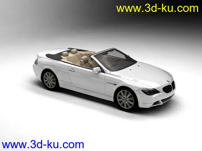 高精度汽车模型，宝马敞篷跑车 全四边面的图片1