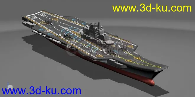 中国辽宁号航空母舰工业3d模型，各种三维格式，可以打印的图片9