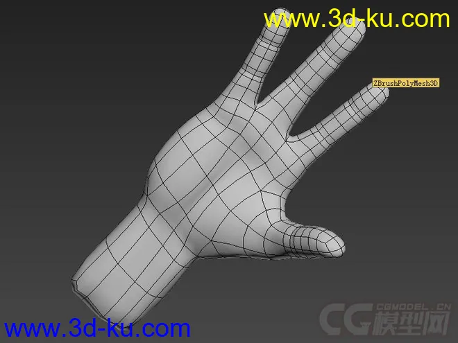 三根手指的手 角色建模 人体模型部件的图片2