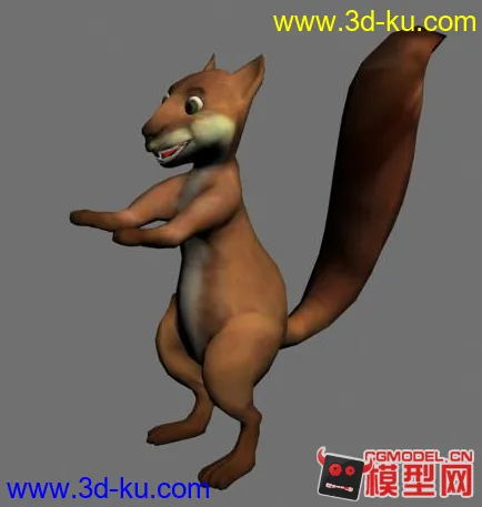 自己做了个松鼠(Squirrel)（带贴图）模型的图片1