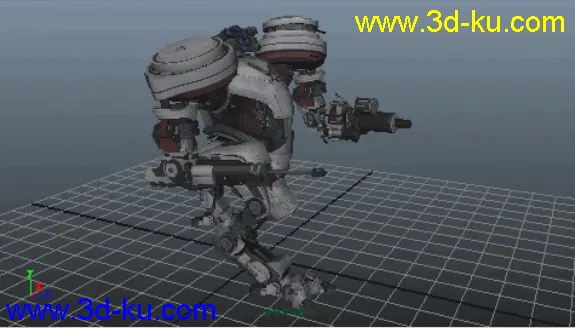 Maya带动画机甲模型的图片2