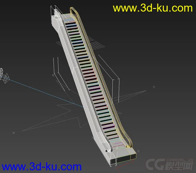 一个简单的自动扶梯模型 有灯光没材质 不过很好用的图片1
