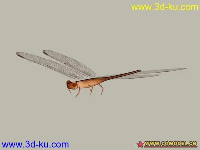 水墨蜻蜓模型的图片1