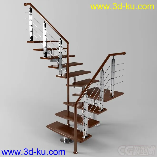 木质金属扶梯模型的图片1